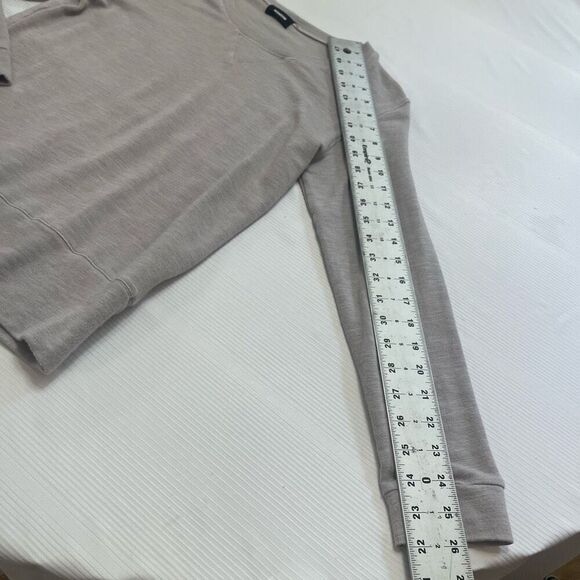 Monrow Grey Crewneck Pullover Long Sleeve Shirt Size Small - Picture 4 of 8